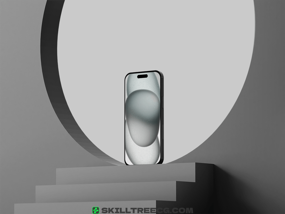 图片[3]-Elegant Black iPhone 15 Mockup（525306）-技能树